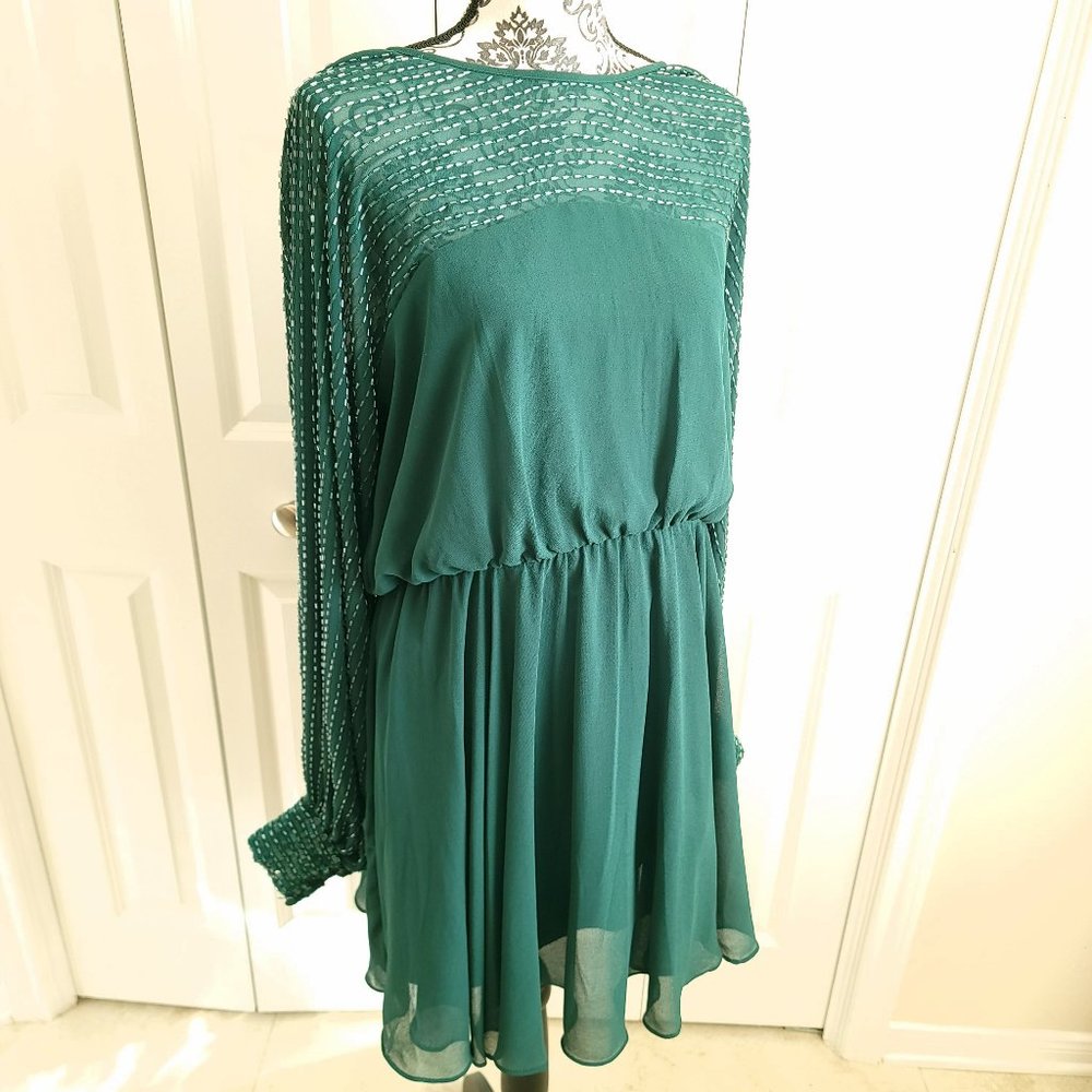Asos Beaded Long Sleeve Cocktail Dress